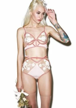 For Love & Lemons Flirty Darla Side Laced Panty