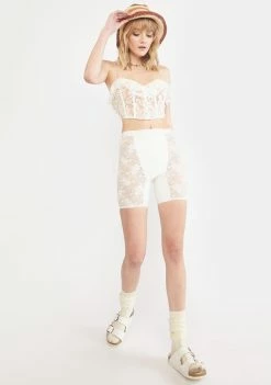 For Love & Lemons Jillian Corset Crop Top