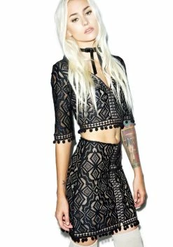 For Love & Lemons Florence Mini Skirt