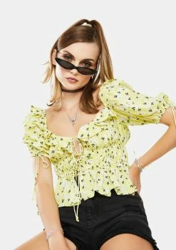 For Love & Lemons Chrysanthemum Crop Top Tops