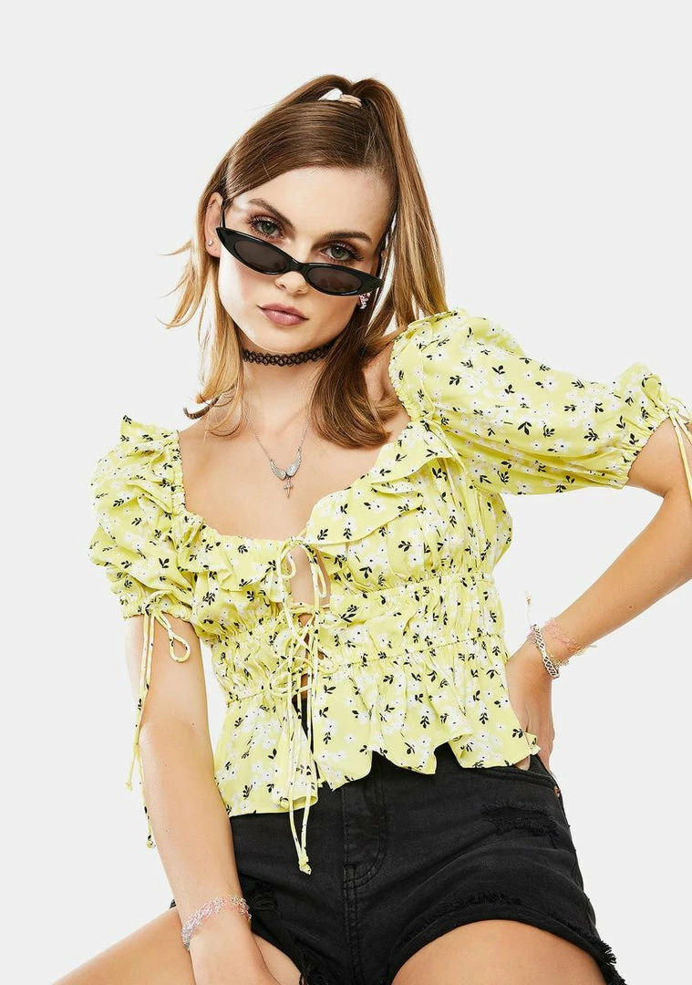 Brand new π For Love & Lemons Chrysanthemum Crop Top Tops π₯ 1 For Love & Lemons Chrysanthemum Crop Top Tops