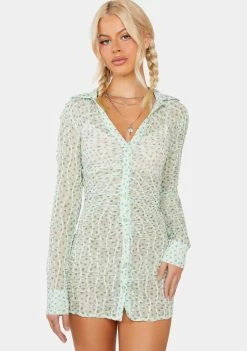 For Love & Lemons Drea Long Sleeve Mini Dress
