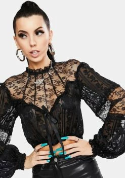 For Love & Lemons Tops Scarlett Lace Crop Top