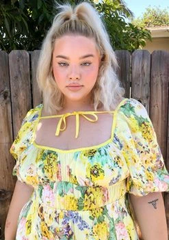 For Love & Lemons Plus Leigh Floral Mini Dress