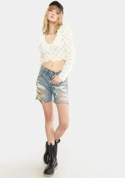 Budget 𧨠For Love & Lemons Charmaine Crop Top Long Sleeve Crop Top π 6 For Love & Lemons Charmaine Crop Top Long Sleeve Crop Top