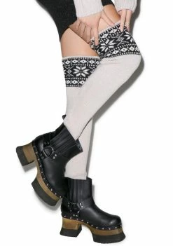 For Love & Lemons Snowed In Thigh High Socks