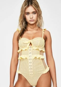 For Love & Lemons Lemonade Elle Lace Swimsuit