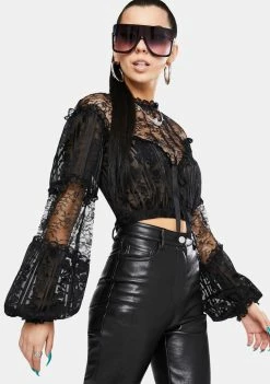 For Love & Lemons Tops Scarlett Lace Crop Top