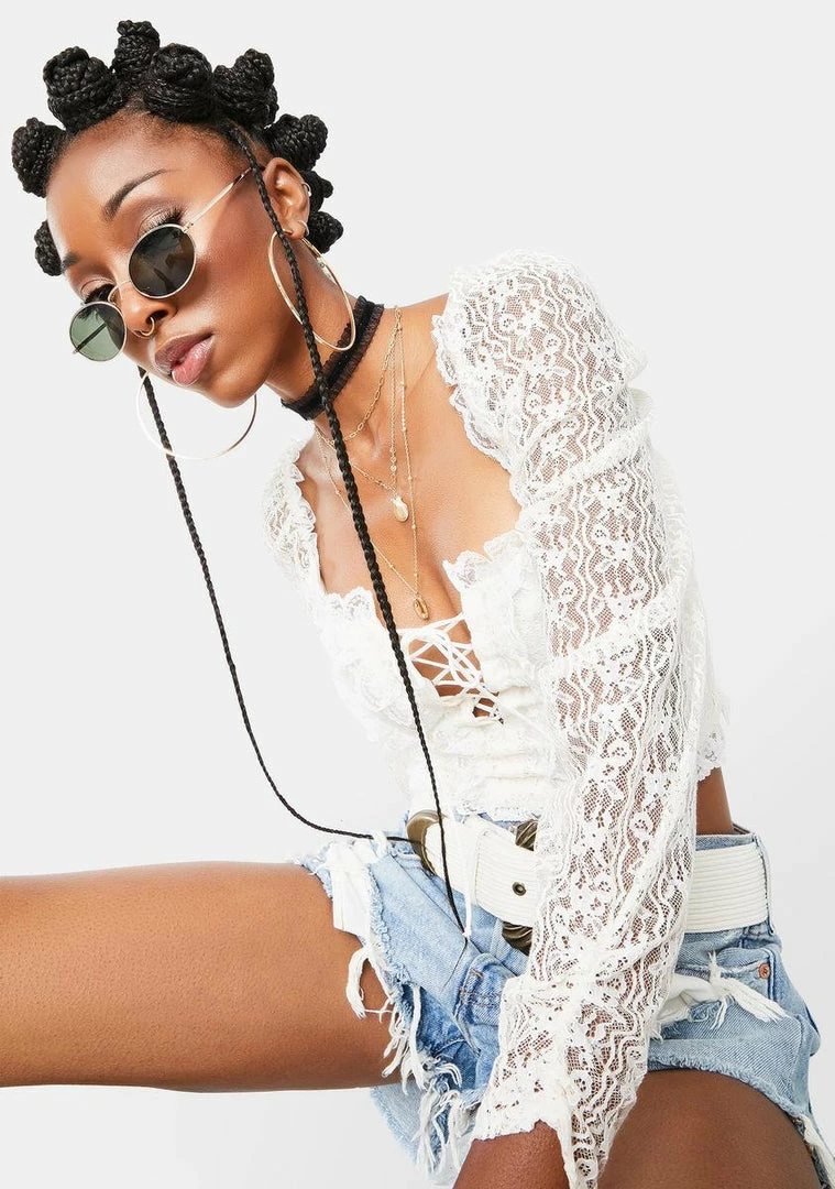 Buy ❤️ For Love & Lemons Tops Carrie Crop Top ⌛ 2 For Love & Lemons Tops Carrie Crop Top