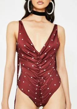 For Love & Lemons Davies Ruched Bodysuit
