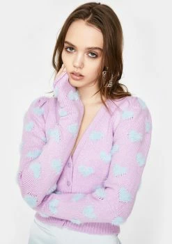 For Love & Lemons Scarlet Cropped Cardigan Tops