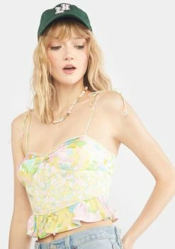For Love & Lemons Tops Pastel Emily Crop Top
