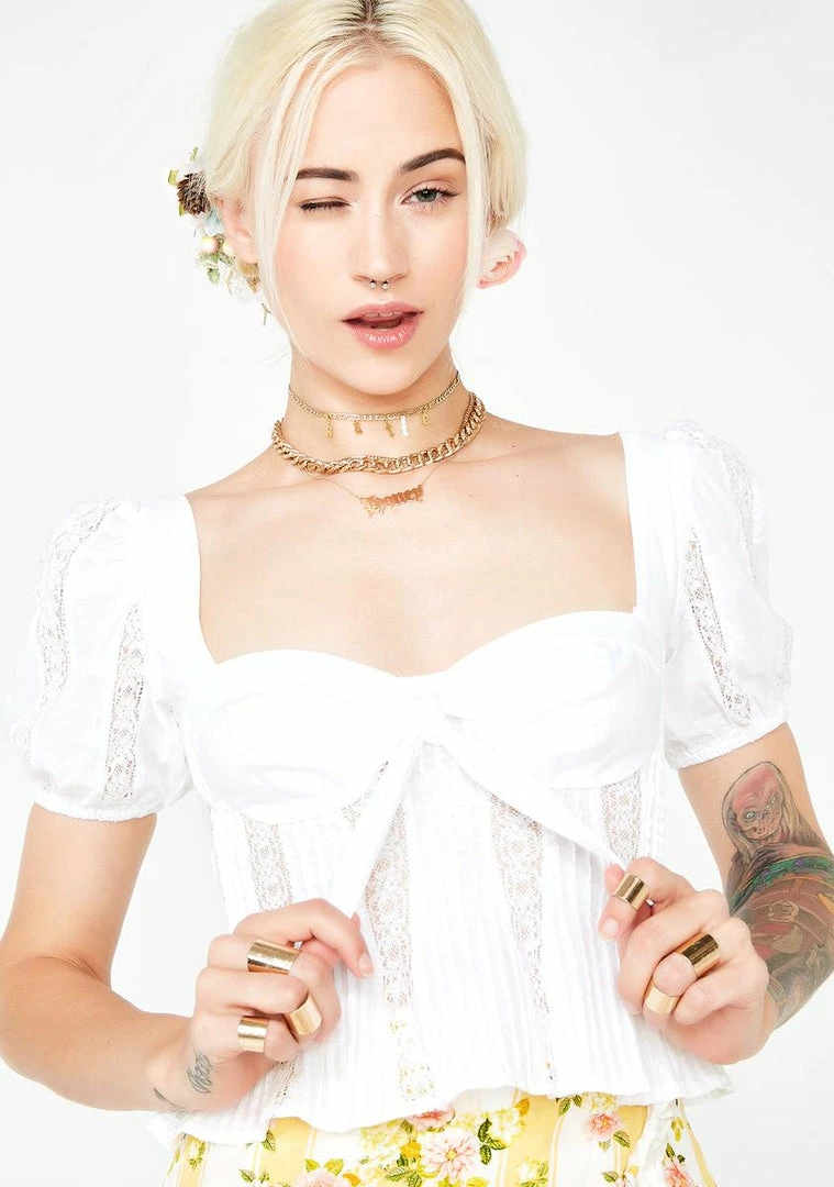 Deals π For Love & Lemons Virginia Lacey Blouse Tops π 1 For Love & Lemons Virginia Lacey Blouse Tops