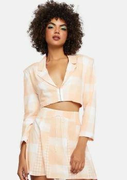 For Love & Lemons Eugenie Crop Blazer