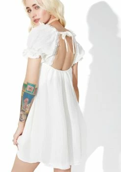 For Love & Lemons Dresses Crema Babydoll Dress