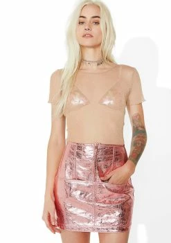 New π For Love & Lemons Luna Metallic π Skirt Bottoms π 7 For Love & Lemons Luna Metallic Skirt Bottoms