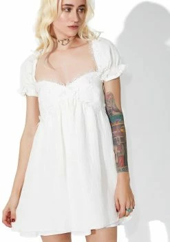 For Love & Lemons Dresses Crema Babydoll Dress