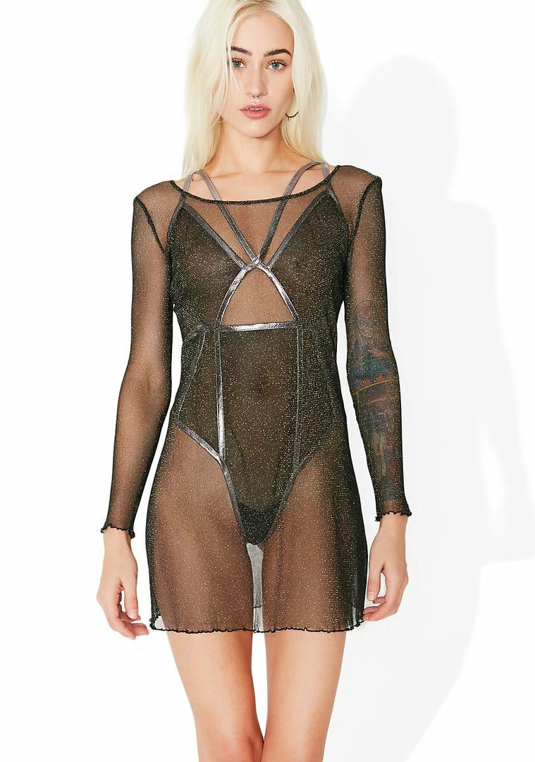 Cheapest π For Love & Lemons Sparkle Mesh Nightgown π 1 For Love & Lemons Sparkle Mesh Nightgown