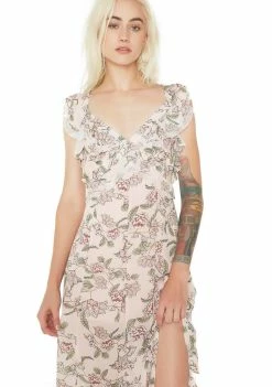 For Love & Lemons Dresses Bee Balm Floral Maxi Dress