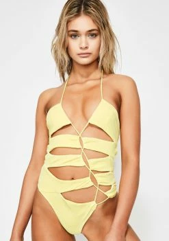 For Love & Lemons Iman Laced Swimsuit