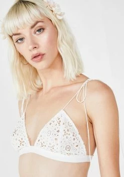 For Love & Lemons Salton Eyelet Bra Top