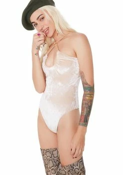 For Love & Lemons Lula Velvet Bodysuit