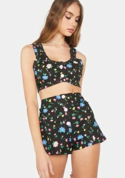 For Love & Lemons Bottoms Robin Floral Shorts