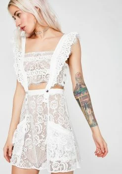 For Love & Lemons Tati Pinafore Lace Dress Dresses