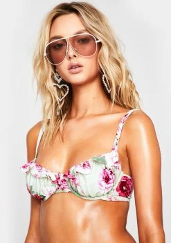For Love & Lemons Swim Spring Garden Underwire Bikini Top