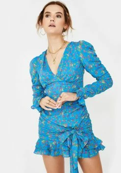 For Love & Lemons Dresses Bahama Ruched Mini Dress