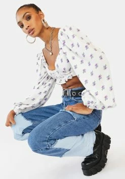 For Love & Lemons Viola Crop Top