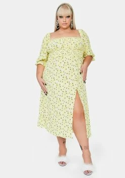 For Love & Lemons Plus Chrysanthemum Midi Dress