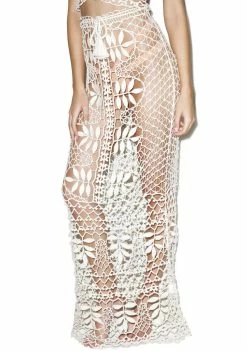 For Love & Lemons St. Tropez Crochet Skirt Bottoms