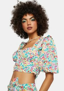 For Love & Lemons Claude Crop Top Tops