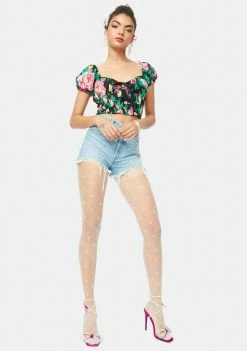 For Love & Lemons Becca Crop Top
