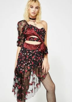 For Love & Lemons Dresses Cascade Embroidered Mini Dress