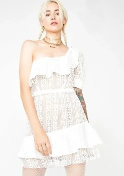 For Love & Lemons Dresses Lovebird Lace Mini Dress