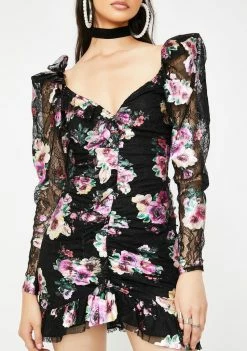 For Love & Lemons Dresses Benatar Ruffle Mini Dress