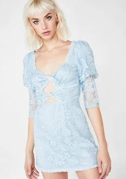 For Love & Lemons Dresses Sky Lyla Mini Dress