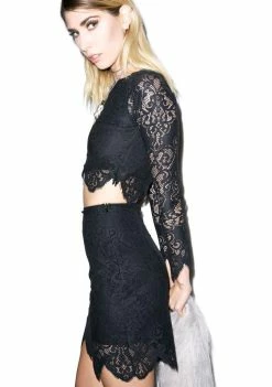 For Love & Lemons Bottoms Midnight Mini Skirt