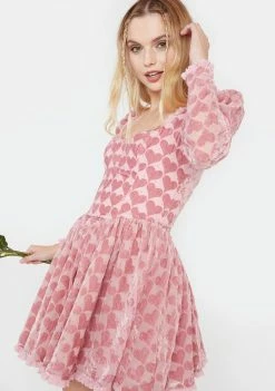 For Love & Lemons Theresa Velvet Mini Dress Dresses