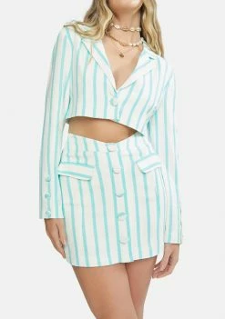 For Love & Lemons Janelle Linen Mini Skirt Bottoms