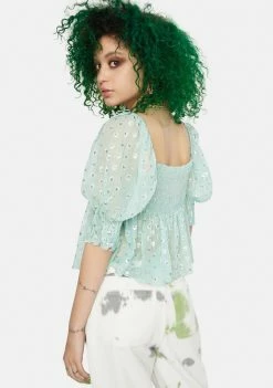 Cheap ✨ For Love & Lemons Tops Jana Chiffon Blouse ✨ 7 For Love & Lemons Tops Jana Chiffon Blouse