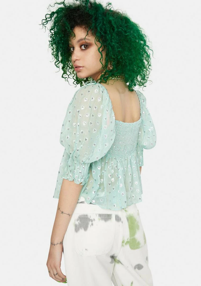 Cheap ✨ For Love & Lemons Tops Jana Chiffon Blouse ✨ 4 For Love & Lemons Tops Jana Chiffon Blouse