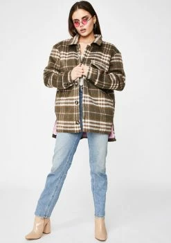 For Love & Lemons Outerwear Courtney Plaid Jacket
