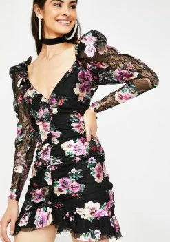 For Love & Lemons Dresses Benatar Ruffle Mini Dress