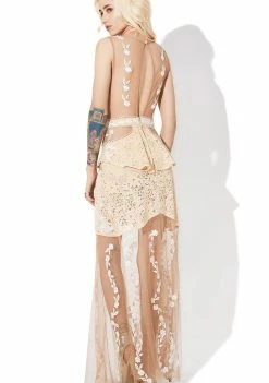 For Love & Lemons Mallorca Embroidery Maxi Dress