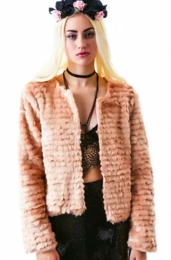 For Love & Lemons Faux Fur Jacket