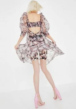 For Love & Lemons Faye Sheer Midi Dress Dresses