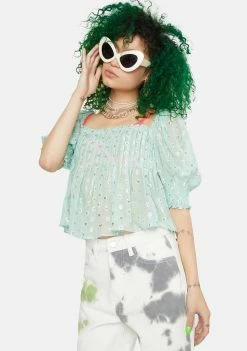 For Love & Lemons Tops Jana Chiffon Blouse